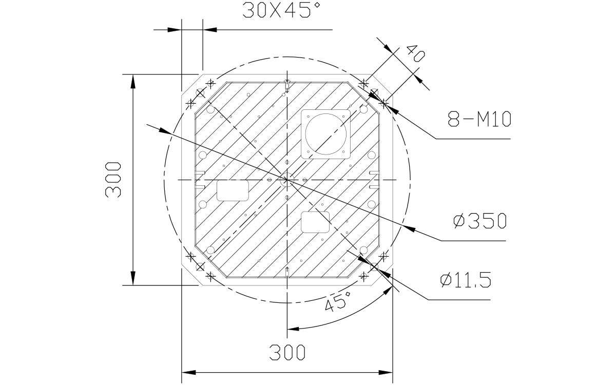 Bản vẽ kỹ thuật của robot Wafer Lobster185Z340D-T2X0-C